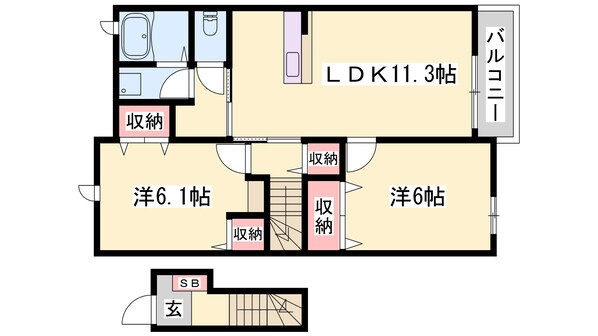 シャングリラ　Ｂの物件間取画像